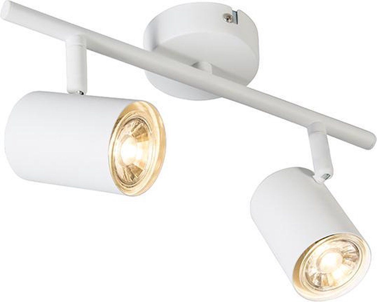 QAZQA Jeana - Moderne LED Plafondspot - 2 lichts - L 30.5 cm - Wit