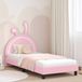 Maison Exclusive Cadre de lit enfant avec tête de lit, rose, 90 x 200 cm, matériau polyuréthane