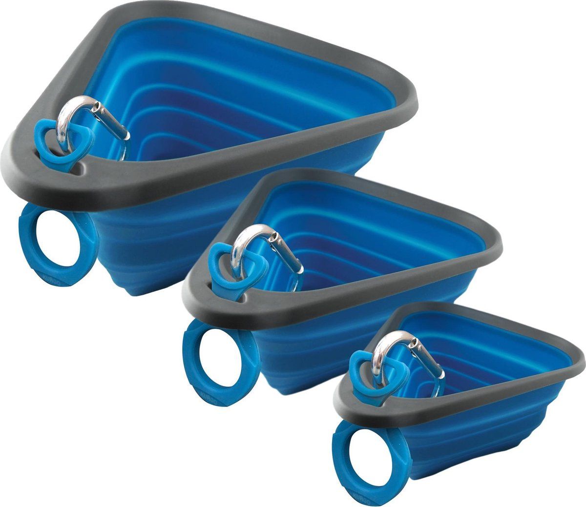 KURGO Mash & Stash - Opvouwbare drinkbak voor honden - Blauw - Large