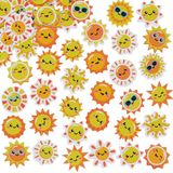 Baker Ross VC141 Sunshine-schuimstickers - Set van 120, vrolijke zon-knutselsstickers