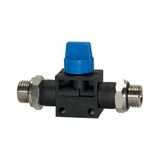 Riegler Afsluitklep »Blaue serie« G 3/8 a., G 3/8 a., werkdruk max. 15 bar, kunststof/messing vernikkeld
