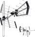 Vayox Außenantenne DVB-T/T2 VA900 | 4K | VHF/UHF | 75 Ohm | 80 km | Silber/Schwarz