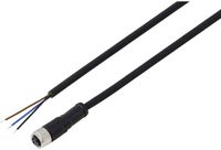 TRU COMPONENTS TC-13751940 Aansluitkabel M8 x 1, 3-polig, recht, 10 m, Zwart