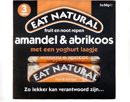 Eat Natural Almond apricot yoghurt 3 x 50 gram 150 gram