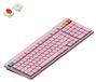 NuPhy Node 100, clavier mécanique sans fil, profil bas, disposition ANSI US, Bluetooth, 2.4GHz, USB-C, rose clair, nano-récepteur rouge