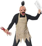 WIDMANN Slager Kostuum | Bloederige Slager Schort En Masker Kostuum | One Size | Halloween | Verkleedkleding