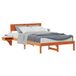 vidaXL Bedframe Wasbruin 135 x 190 cm Massief grenenhout