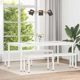 vidaXL Eettafel Wit Massief Grenenhout 180 x 90 x 75 cm