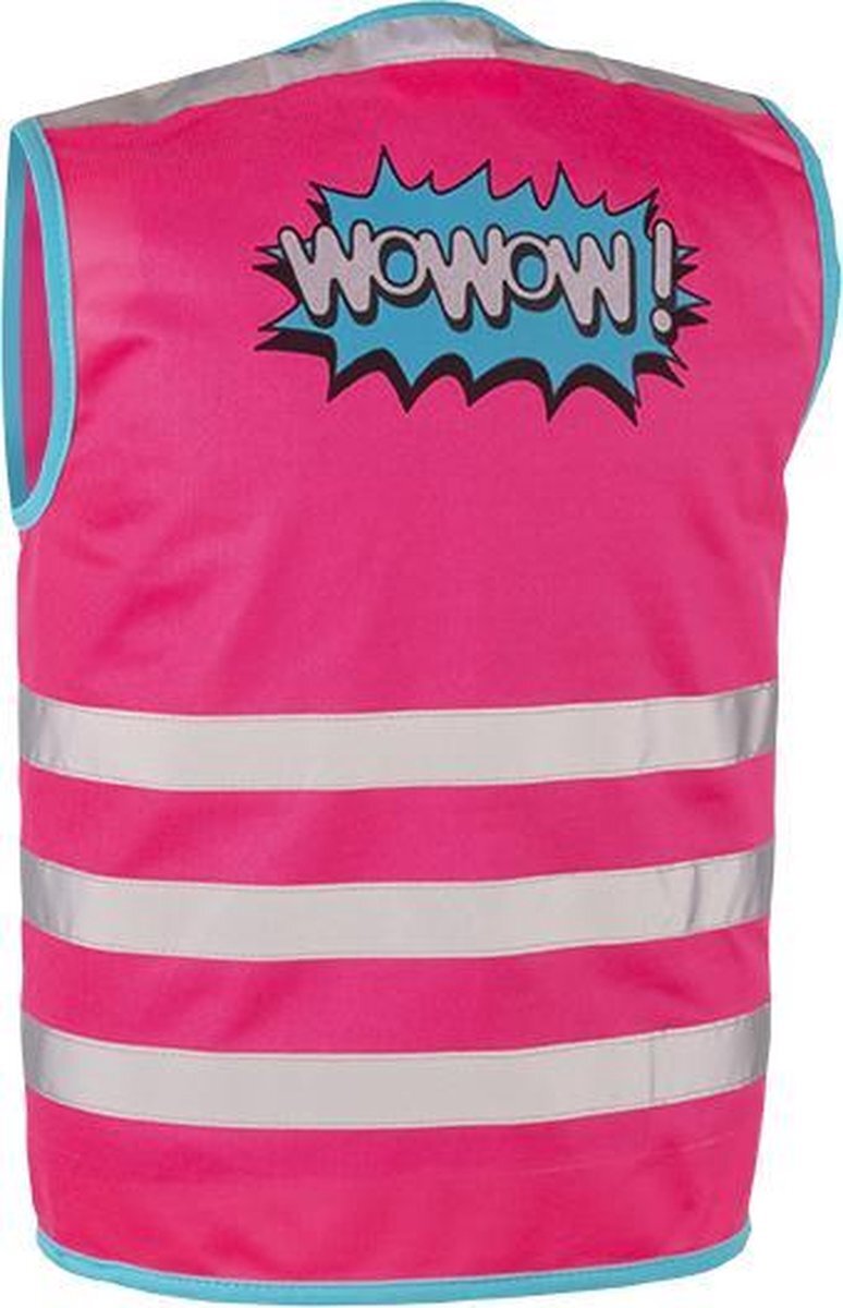 Wowow Kids Jacket Roze M - fluohesje voor kind - EN 1150