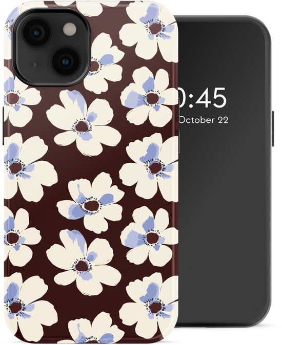 Selencia Hoesje - Geschikt voor Apple iPhone 14 - Backcover geschikt voor MagSafe - Choco Flower Pop