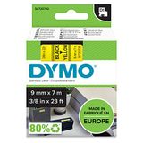 DYMO D1 labels Zwart op Geel 9mm x 7m
