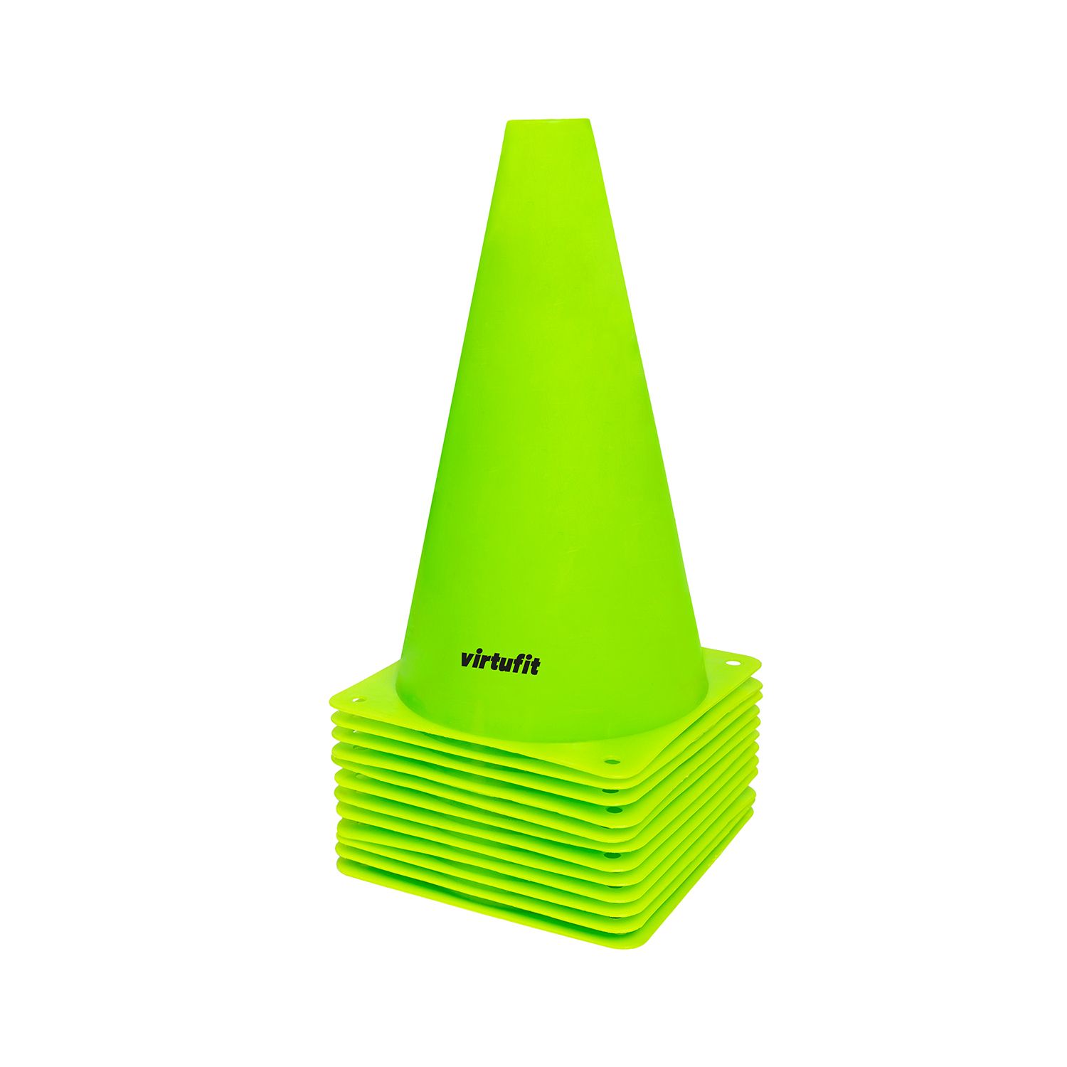 VirtuFit Pionnen Set - 23 cm - 12 Stuks - Groen