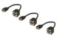 LINK LKADAT0603 Adapter VGA-stekker naar 2 poorten VGA-bus - splitter Full HD 1080p voor monitor, pc en projectoren, 3 stuks