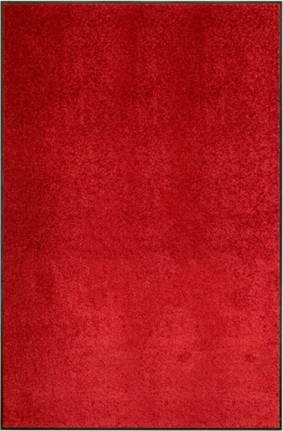vidaXL Deurmat wasbaar 120x180 cm rood