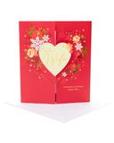UK Greetings Kerstkaart voor vrouw - prachtig hartontwerp