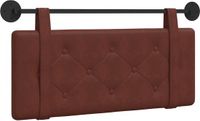 vidaXL Hangend hoofdbord Glanzend bruin Antiek PU