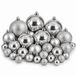 Mica Decorations Bal Onbreekbaar Zilver 46 Stuks