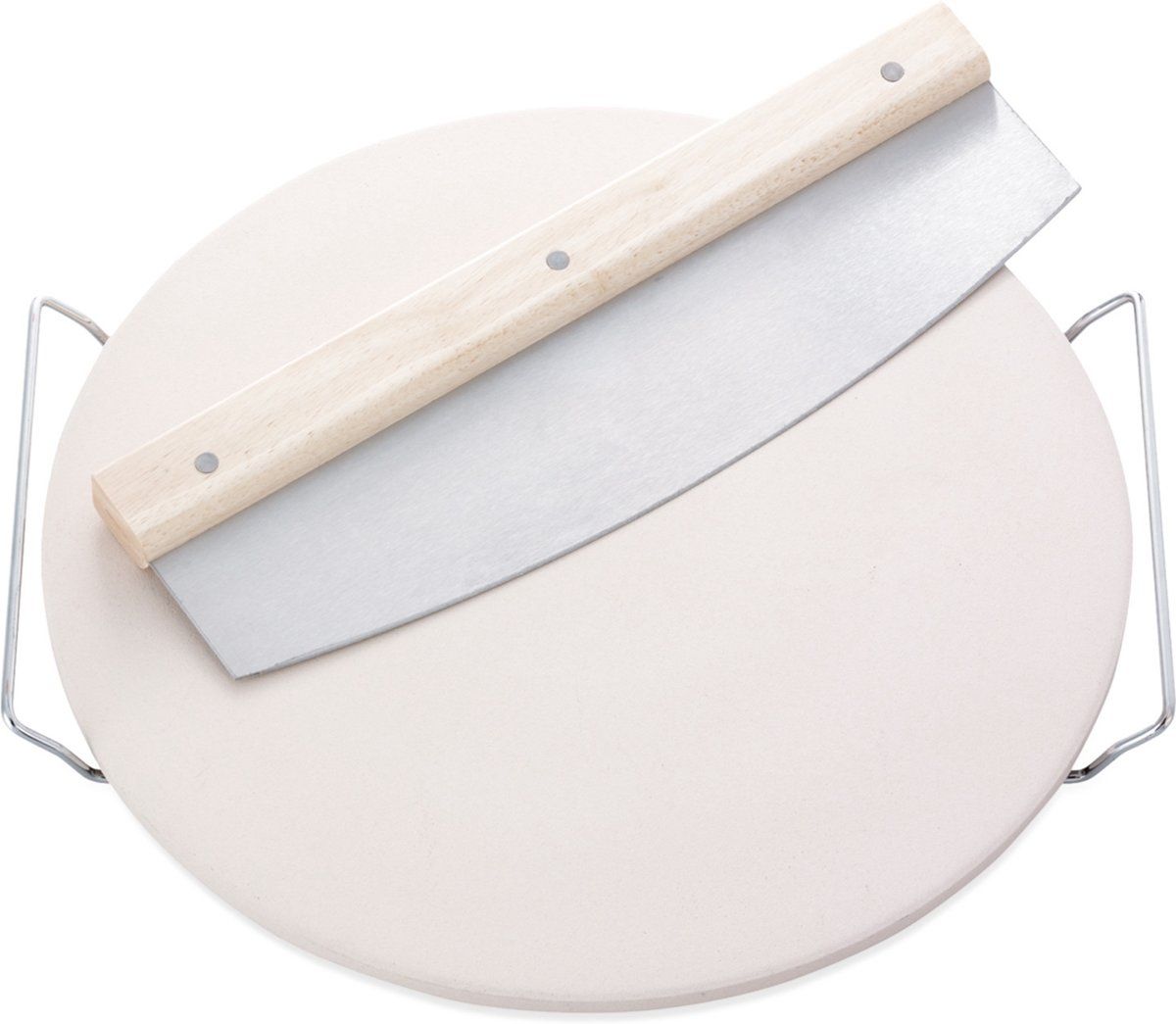 Leifheit Pizzasteen - Ø 33 cm incl. wiegemes