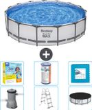 Bestway Rond Steel Pro MAX Zwembad - 457 x 107 cm - Grijs
