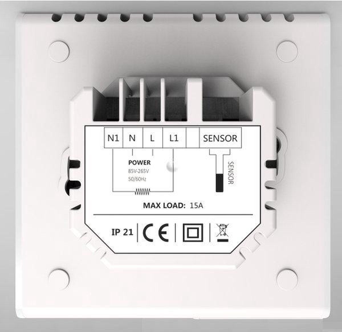 Royal Plaza Atlas inbouwthermostaat met wifi mat wit - 8717493125654