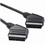 PremiumCord Scart-Scart 3m M/M SCART-kabel SCART (21-pin) Zwart