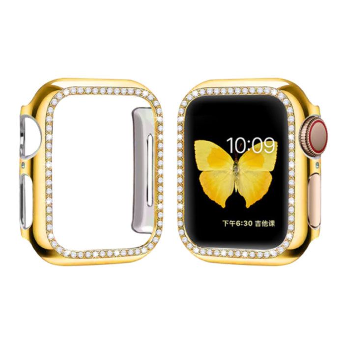 Stuff Certified Panda Stuff Certified Diamond Hoesje voor iWatch Series 38mm - Hard Bumper Case Cover Goud