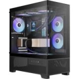 Gamdias Aura GC12 Boîtier ATX Mid Tower RGB avec panneaux en verre trempé (Noir)
