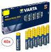 VARTA 40x Industrial PRO Micro AAA LR03 LR 03 batterijen, 1,5V, alkaline batterijen