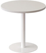 Paper Flow Bijzettafel met melamine, ABS & stalen blad en frame Easy Desk 600 x 600 x 600 mm Wit