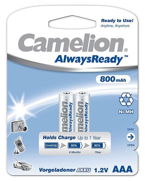 Camelion NH-AAA800ARBP2 - AAA oplaadbare batterijen - 800 mAh - 2 stuks