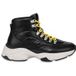 Moschino High-top Sneakers In Calfskin And Nylon Black Taille: 39