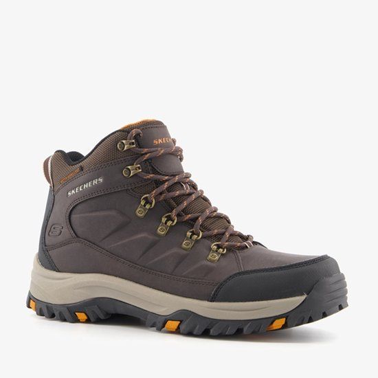 Skechers Relment Daggett Heren Wandelschoenen - Bruin - Leer - Maat 41