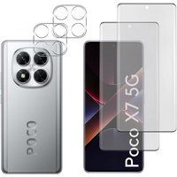 Phonillico® Gehard glas voor Xiaomi Poco X7 5G en camerabescherming [Pack 2]
