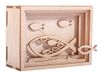 Rayher DIY geldgeschenkverpakking "vis" voor communie, vormsel en doop, 3D geschenkdoos van hout om vorm te geven, 13-delig, 11,5x8,5x5cm, Box 1Set, FSC Mix Credit, 62925505, natuur