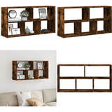 VIDAXL Étagère Murale Chêne Fumé 100x25x50 Cm Bois D'Ingénierie