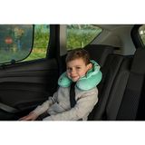 cartrend Nekkussen Hero met aangename vulling van traagschuim, kleurrijk design voor kinderen, afneembare overtrek, met capuchon, 1 stuk, mint