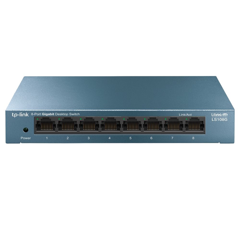 TP-Link LS108G - 8-Port Gigabit Ethernet Switch - Unmanaged - Blue