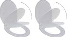 Icecat Abattants de toilette avec abattants à fermeture douce 2 pièces plastique blanc