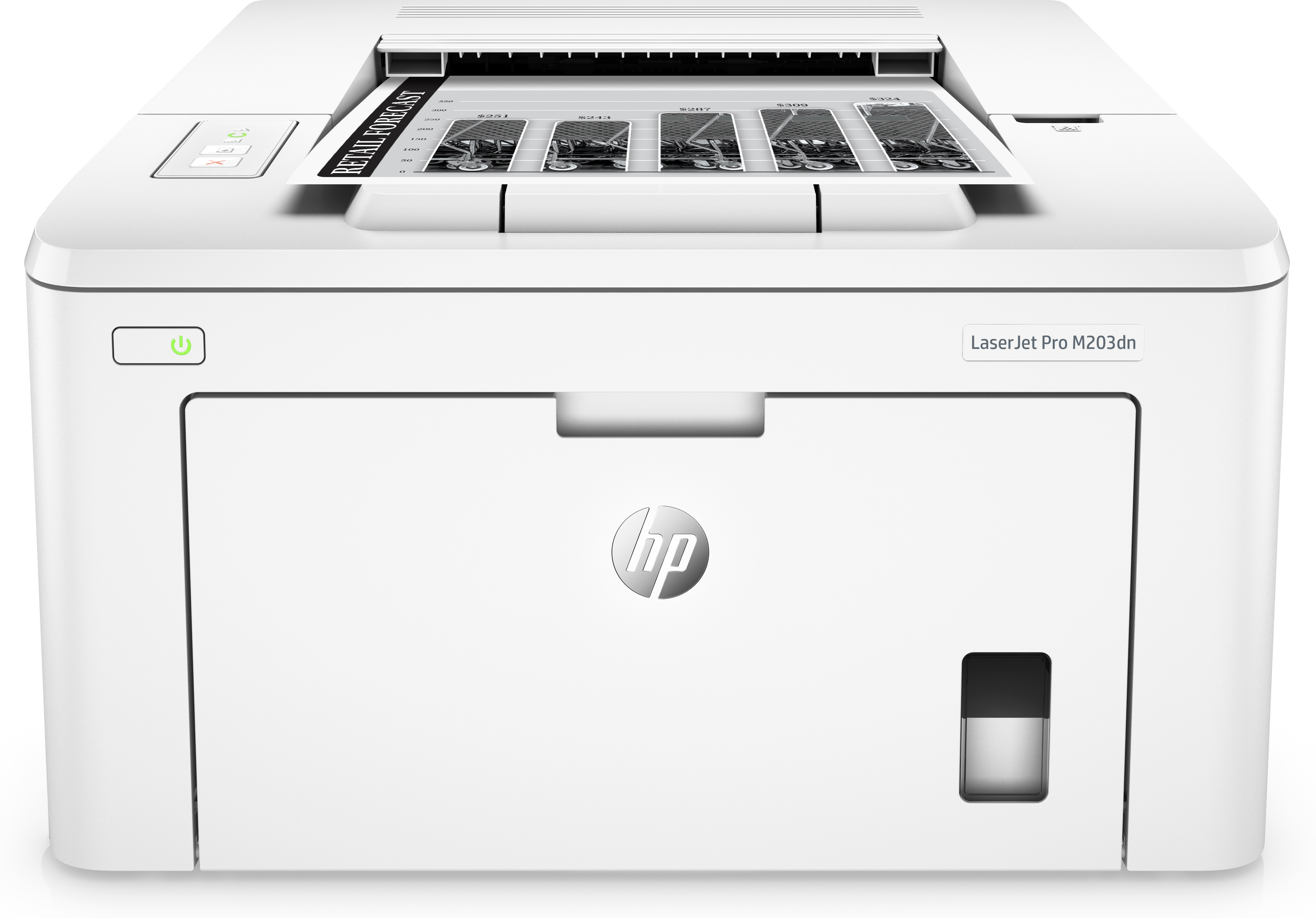 HP HP LaserJet Pro M203dn printer, Zwart-wit, Printer voor Thuis en thuiskantoor, Print, Printen vanaf telefoon of tablet; Dubbelzijdig printen; JetIntelligence-cartridge