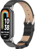 By Qubix Qubix PU Leren Bandje Zwart Geschikt voor Xiaomi Smart Band 8 / 9 / 10