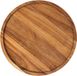 Merkloos Ronde Houten Dienblad Decoratief 28 cm Bruin
