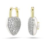 Swarovski Idyllia Oorhangers, Verschillende slijpvormen, Hart, Wit, Goudkleurige toplaag