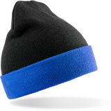 Result Recycled Black Compass Beanie RT930 - Black/Royal - One size