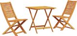 vidaXL Bistroset 3-delig Bruin Massief Acacia Hout