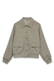 Vero Moda Jas Vmbestie Ls Check Bomber Lcs 10358051 Silver Mink/brown Check Dames Maat - 38