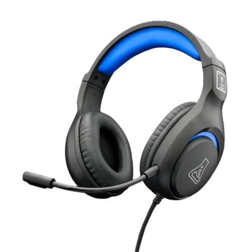 THE G-LAB The G Lab Korp Yttrium Gaming Headset voor PC, PS4 PS5, Xbox, Switch, Gaming Headset met microfoon, opvouwbaar, microfoon, stereo, gamer-headset met sterke bassen, microfoon, 3,5 mm jack