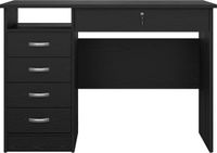 Tvilum FunctionPlus bureau 5 lades, 1 plank zwarte essenhout decor.