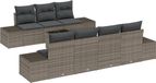 vidaXL Tuinbank Set 8 stuks Grijs Polyrattan