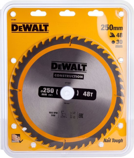 DeWalt 250 mm x 30 mm Zaagblad | 48 tanden