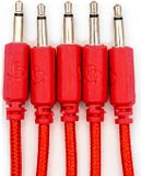 Bowl Modular Gevlochten Patchkabels 60 cm – Rood – 15 Stuks – Eurorack / Modular Synthesizer – 3,5 mm Mono Jack